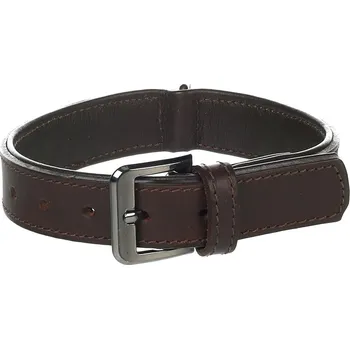 Obojek pro psa Obojek FLAMINGO Denver kožený se cvoky hnědý (M) 3x30-38cm