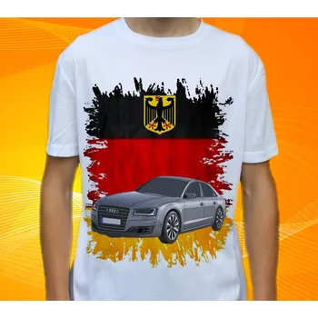 Pánské tričko tričko Audi A8 S (tričko s autem , auto moto , veterán , sportovní , závodní a retro auta)