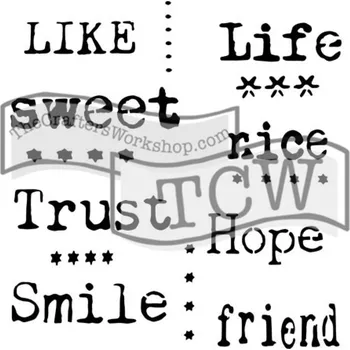 The Crafter´s Workshop Šablona TCW 6"x6" (15,2x15,2 cm) - Life words