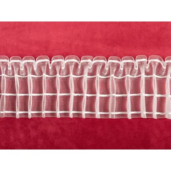 Stuha Řasící stuha RS-014 zdobené vlnky - šířka 10 cm - řasení 1:2,5