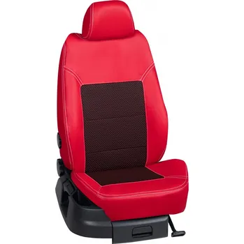 Potah sedadla Autopotahy Toyota PROACE / od r.2016->, 3 Místa, KOŽENKA > OR 0317 (OR 0317 / Červený koženkový bok)