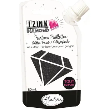Výtvárné potřeby Aladine Diamantová barva Aladine Izink Diamond 24 Carats, 80 ml - černá