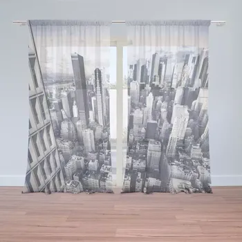 Záclona Záclony Mrakodrapy 2: 2 ks - 150x250 cm - Sablio