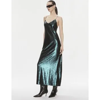 Dámské šaty Samsøe Samsøe Koktejlové šaty Sally F23400083 Zelená Regular Fit M