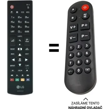 LG 49LH615V náhradní dálkový ovladač pro seniory