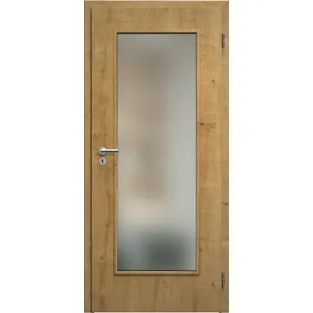 Stavební výplň SAPELI ELEGANT KOMFORT M40 - CPL LAMINÁT - OTOČNÉ DVEŘE VČ. ZÁRUBNĚ - Dub sukatý Průchozí šířka (cm): 70, Průchozí výška (cm): 197, Typ skla: Satináto bílé