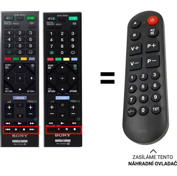 Dálkový ovladač Sony RM-ED054, RM-ED062 náhradní dálkový ovladač pro seniory