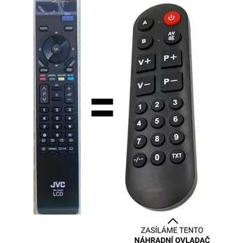 Dálkový ovladač JVC RM-C2503 LT32HG20 náhradní dálkový ovladač pro seniory.