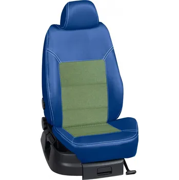 Potah sedadla Autopotahy Citröen JUMPER / od r.2000->, 3 místa, KOŽENKA > OR 0419 (OR 0419 / Modrý koženkový bok)