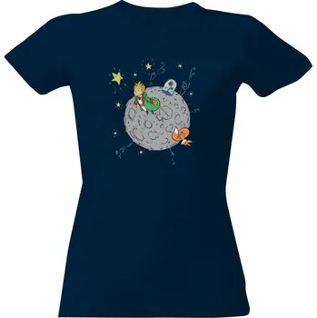 Dámské tričko Tričko s potiskem Malý princ tmavý textil dámské