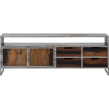 Televizní stolek Lowboard Tv stolek United z masivu a kovu - VÝPRODEJ