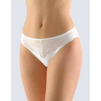 Dámské oblečení GINA dámské kalhotky klasické s úzkým bokem, úzký bok, šité, s krajkou, jednobarevné Sensuality 10220P - bílá 38/40, vel. 38/40, Bílá