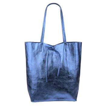 Kabelka NovaKabelka.cz Kožená italská kabelka Annalisa Blu Lucida