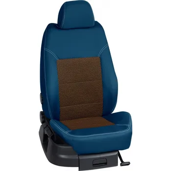 Potah sedadla Autopotahy Volkswagen TOURAN / od r.2016->, 5 Míst 5 dveří, Highline, KOMFORT > OR 0316 (OR 0316 / Modrý bok)