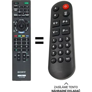 Dálkový ovladač Sony KDL-46CX520 náhradní dálkový ovladač pro seniory
