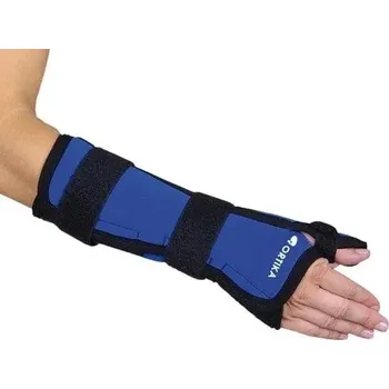 Ortika ortéza zápěstí OR 27 - XL levá 26 cm—Dlouhá ortéza k fixaci zápěstí a palce duralová tvarovatelná dlaha
