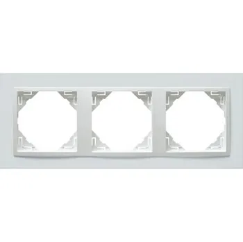 Elektrická zásuvka LOGUS90 Rámeček LOGUS troj.bílá/bílá 90930TBB 5603011592417
