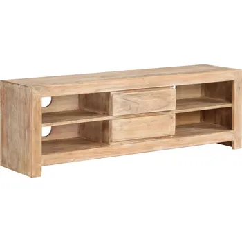 Televizní stolek vidaXL TV stolek z masivní akácie 120 x 30 x 40 cm světle hnědý