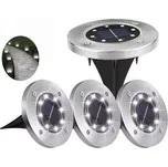 Zaparkorun Solární zahradní LED světla - 8 LED - studená bílá - 4 ks