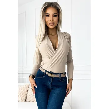 Body Béžové body s výstřihem VIOLA 375-7 beige Velikost: XS