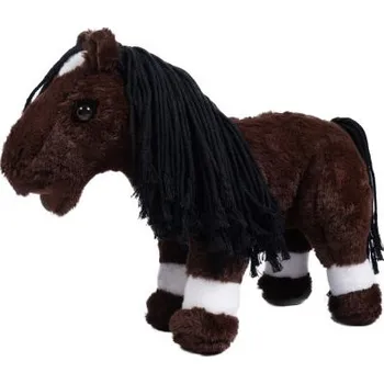 plyšák Plyšový kůň HKM Cuddle pony tmavě hnědá