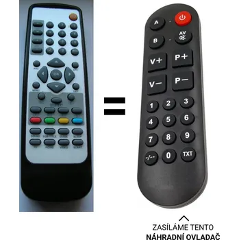 Dálkový ovladač Tatung V26MMFC-ET1, V32MAAK-ET1, V32MCAK-E01,V32MCAK-ED1, V37MCFJ-ET1 náhradní dálkový ovladač pro seniory