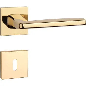 Dveřní kování AT - ERBA - HR 7S rozety BB, klika/klika OLV PVD - Mosaz leštěná lakovaná PVD