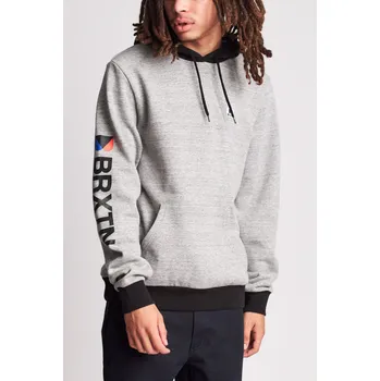 Pánská mikina brixton Pánská mikina stowell intl hood heather grey/black