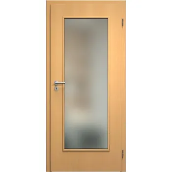 Interiérové dveře SAPELI ELEGANT KOMFORT M40 - DÝHA - OTOČNÉ DVEŘE VČ. ZÁRUBNĚ - Buk Průchozí šířka (cm): 80, Průchozí výška (cm): 197, Typ skla: Satináto bílé