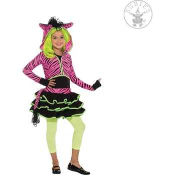 Karnevalový kostým Rubies Neon Pink Zebra Hoody - kostým - věk 3 - 4 roky - 95 - 115 cm