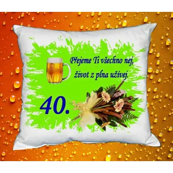 Polštář Polštář narozeniny MUŽI 40 let