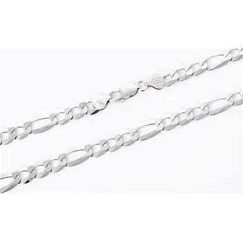 Řetízek Pánský stříbrný řetízek figaro 60 cm 63535F + Dárek zdarma