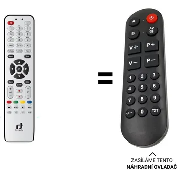 Dálkový ovladač Inverto IDL 6640N essential, Volksbox 6n IDL 6650N náhradní dálkový ovladač pro seniory