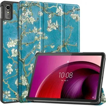 Příslušenství pro tablet Print chytré zavírací pouzdro na Lenovo Tab M10 5G - bílé květy