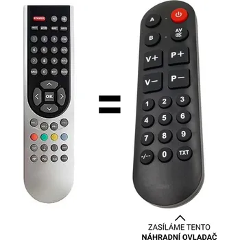 Grundig RCH5J52 = RC-YC1 náhradní dálkový ovladač pro seniory