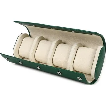 Box na hodinky Contacts® Kožené pouzdro na 4 hodinky Saffiano Zelené Contacts 97k-cube