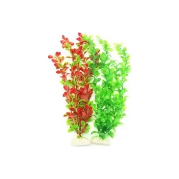 Dekorace do akvária Tatrapet akvarijní rostlina 35 - 40 cm, 1x červená, 1x zelená