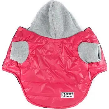 Obleček pro psa Hřejivá psí bunda s kapucí - Fushia,10