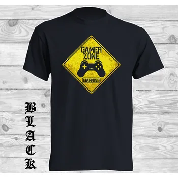 Chlapecké tričko detske-levne-bavlnene-tricko-potisk-gamer-zone Barva: Black -černá, velikost: 152