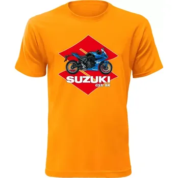 Pánské tričko s motorkou Suzuki GSX-8R oranžové