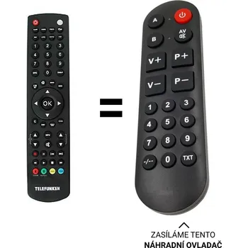 Dálkový ovladač Telefunken RC1910 náhradní dálkový ovladač pro seniory