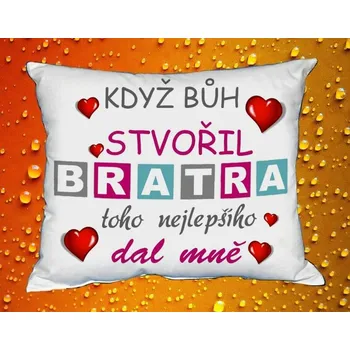 Polštář Polštářek když bůh stvořil bratra