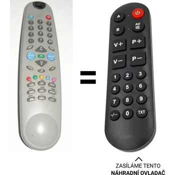 Dálkový ovladač Tesla Beko S10187F náhradní dálkový ovladač pro seniory.