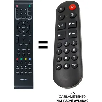 Dálkový ovladač Dyon Enter 42 Pro náhradní dálkový ovladač pro seniory.