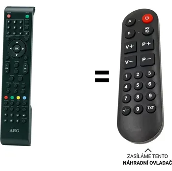 Dálkový ovladač AEG CTV 2205 LED-TV náhradní dálkový ovladač pro seniory.