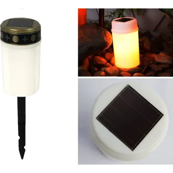 Svíčka MrHome LED solární svíčka vložka bílá teplá 12x7 cm - 1 ks