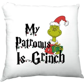 Polštář Polštář saténový s potiskem Grinch Patronus polštářek