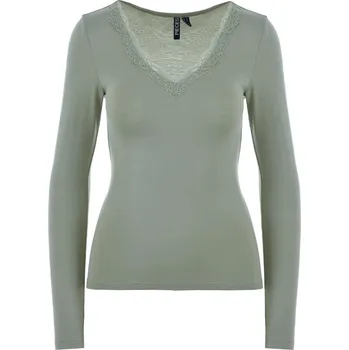 Dámské tričko TRIČKO S KRAJKOU A VÝSTŘIHEM DO V Pieces