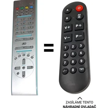 Dálkový ovladač Hyundai RC1072 náhradní dálkový ovladač pro seniory