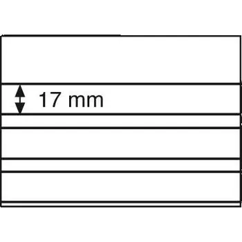 Obal pro sběratelský předmět Leuchtturm Volná karta - 148x105 mm, 3 řádky PVC s přebalem - 100 ks v balení